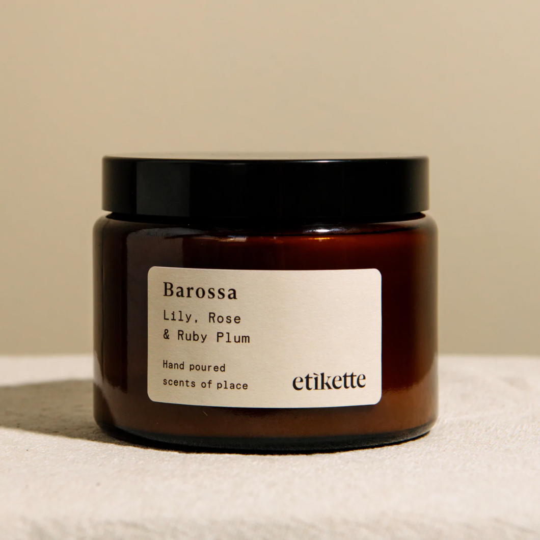 Etikette 500ml Candle // Barossa // Lily, Rose + Ruby Plum